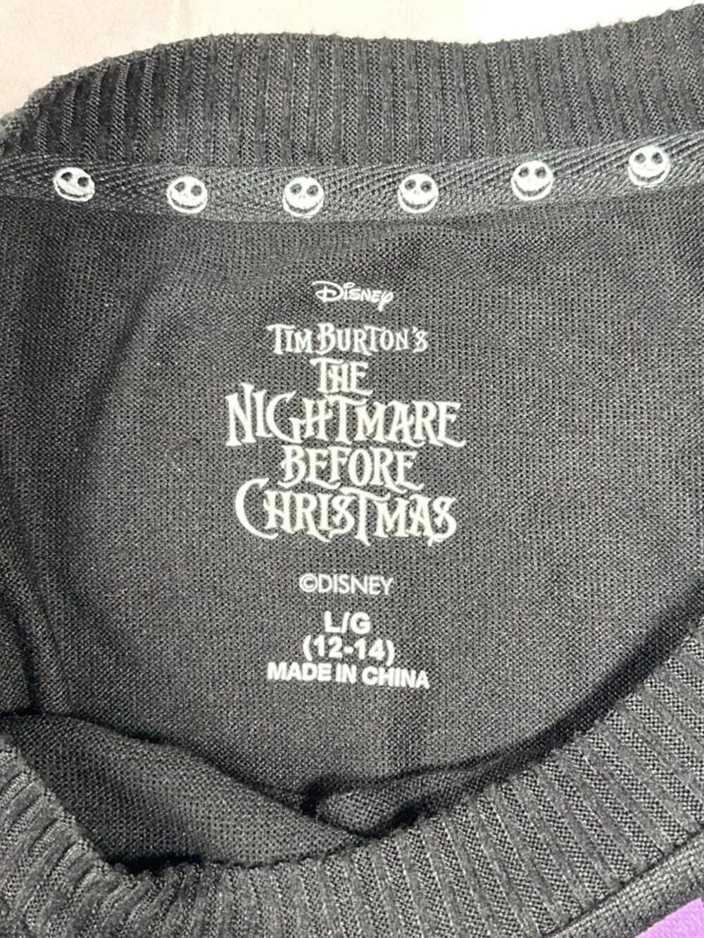Disney Large 12 14 Nightmare Before Christmas Oversized Sleepwear - Picture 3 of 8